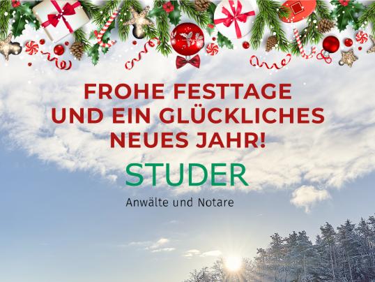 Frohe Festtage und ein glückliches neues Jahr
